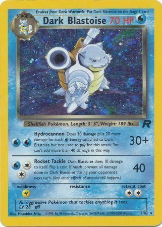 blastoise oscuro holo colección pokemon team rocket