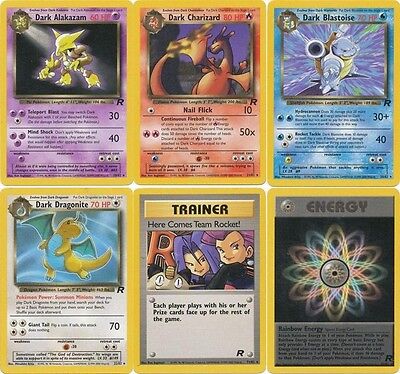 cartas principales de pokemon expansión team rocket