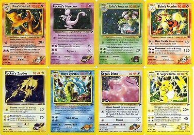 cartas más populares de la colección pokemon gym challenge