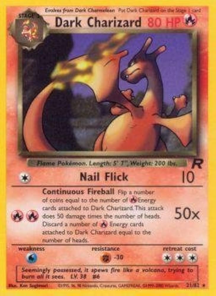 charizard osucro holo expansión team rocket