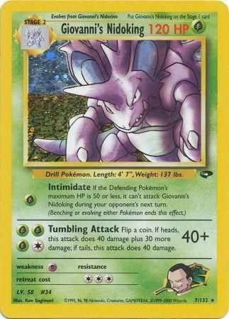 nidoking de giovanni set gym challenge