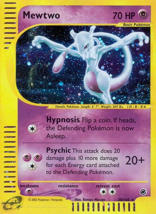 mewtwo holográfico expedition base set 