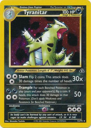 pokemon tcg neo discovery cartas icónicas tyranitar