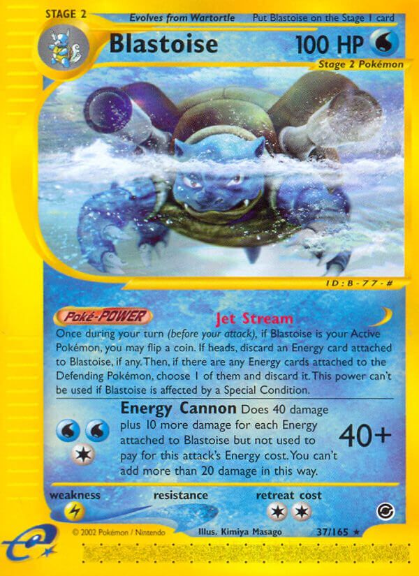 blastoise holográfico expedition base set 