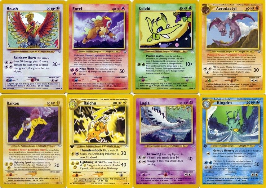 cartas más importantes de la colección neo discovery
