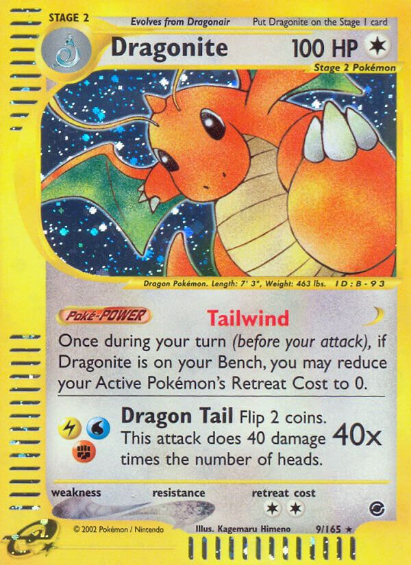 dragonite holográfico expedition base set 