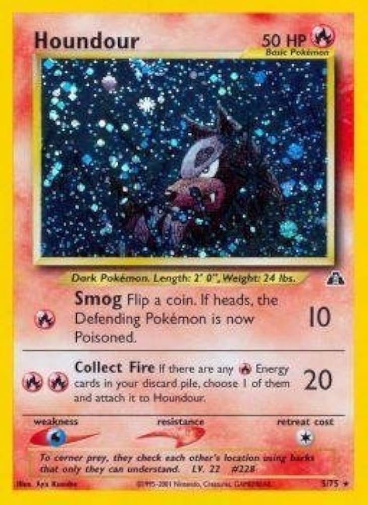 pokemon tcg neo discovery cartas icónicas houndour