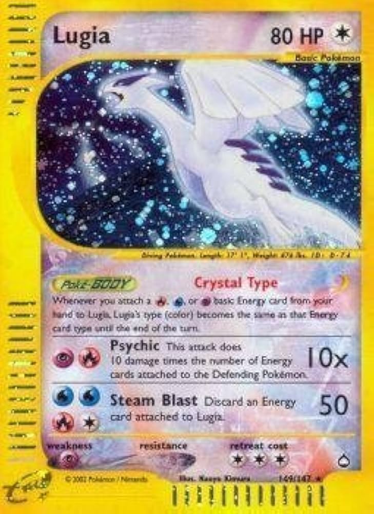 lugia holográfico serie pokemon auapolis