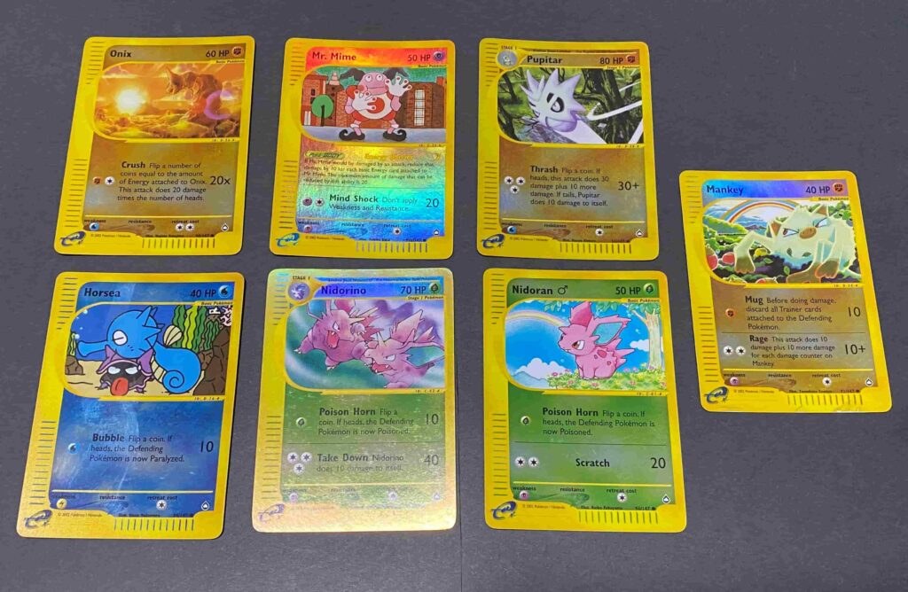 cartas más populares de la colección pokemon tcg aquapolis 