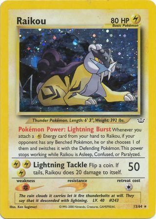 carta raikou holográfica serie neo